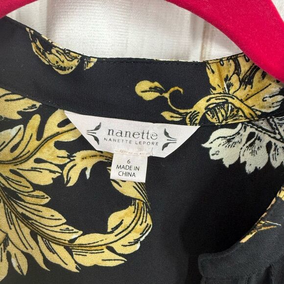 Nanette Lepore Women’s 6 Black Floral Dress - Picture 3 of 7